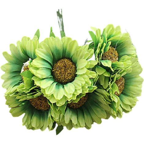 HOW-E Outil de confection de couronnes de fleurs artificielles inodores en tissu, chrysanthème artificiel pour accessoires photovert (1/5)