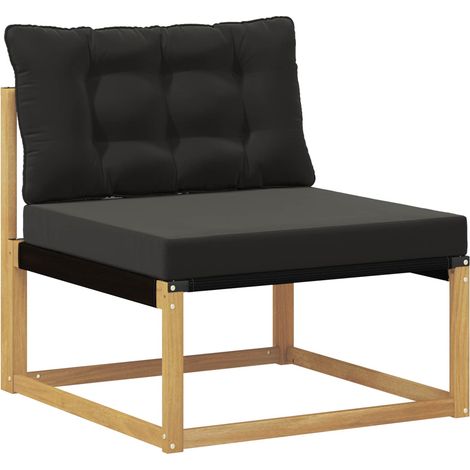 Divano centrale per esterno Bianco 79 x 83 x 73 cm acciaio vidaXL