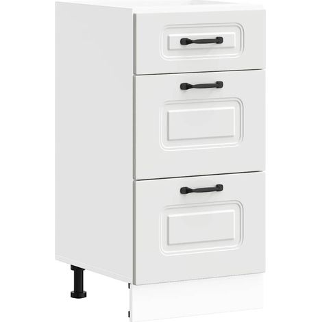 vidaXL Kitchen Base Cabinet "Kalmar" White Engineered Wood (1/5)