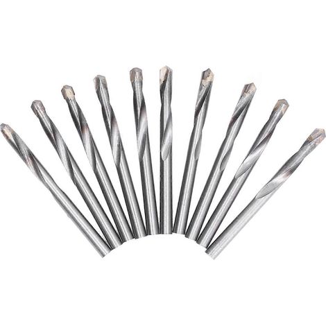 10 forets à spirale à queue cylindrique en acier au tungstène pour gravure et fraisage, fraises CNC, 6 mm