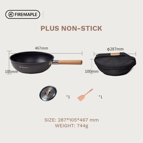 Wok de camping léger, sac de rangement, ustensiles de cuisine de camping, cuisine en plein air (1/5)