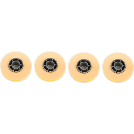 Ruban Étiqueteuse 6mm x 8m Transparent Auto-adhésif Compatible MAX LM370 380 390, Jaune, Lot de 4 Rouleaux (1/5)