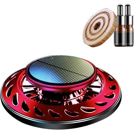 Diffuseur d'huiles essentielles pour voiture, rotatif, élimine les odeurs, parfum longue durée, soulage le stress, désodorisant rouge (1/5)