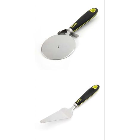 Ensemble de 2 pelles à pizza Wabjtam avec manche en bois pliable, coupe-pizza, pelle à pizza de luxe pour la cuisson de pizzas, pains et plus encore, faits maison. (1/5)