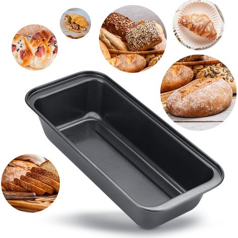 2 moules à pain, revêtement antiadhésif, boîte à toast 500g, acier résistant, pour four domestique (1/5)