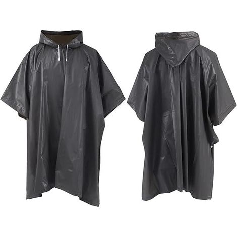 Poncho de pluie, poncho imperméable deux pièces, poncho réutilisable en EVA, unisexe adulte, camping, voyage, activités de plein air, taille unique (1/5)