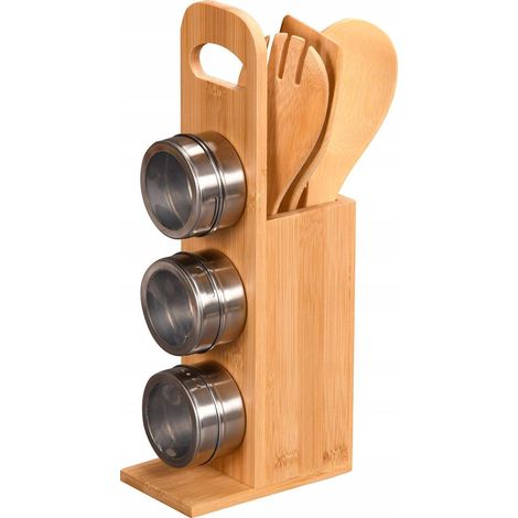 Kesper 7-teiliges Set aus natürlichen Bambuswerkzeugen