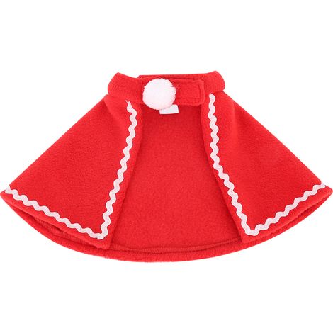 Costume de Noël doux à manteau rouge pour chien, chat, lapin et cochon d'Inde (1/5)