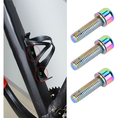 6 pièces Boulons M5x25mm Titane pour Support Bidon Vélo - Accessoires Cyclisme (Couleurs) (1/4)