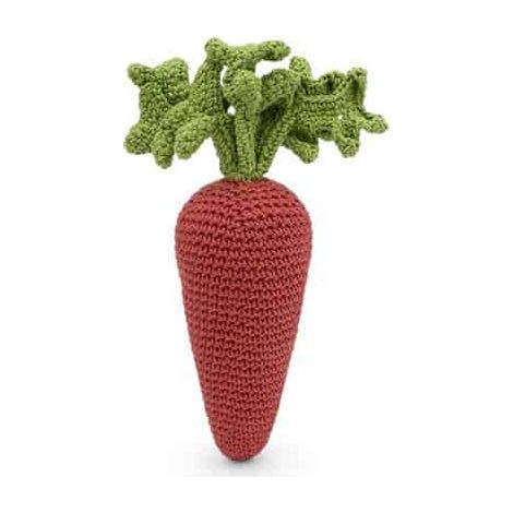 Hochet Carotte Coton Bio Fait-main (1/2)