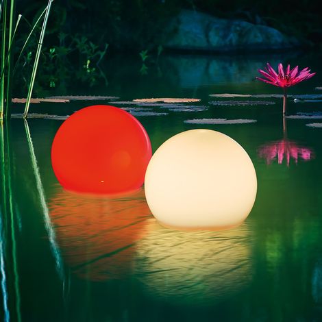 Boule solaire flottante esotec ⌀=15cm Set de 2 avec télécommande outdoor 102126 (1/10)