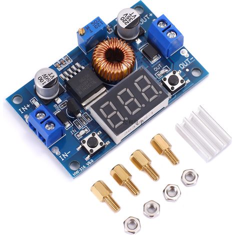 Module abaisseur CC-CC réglable haute puissance 75 W (5 A) avec affichage numérique et voltmètre, dépassant 2596 (1/5)