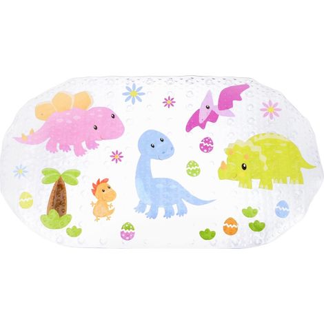 Tapis de Bain Antidérapant Dinosaure pour Salle de Bain Tapis Cartoon Sécurisé pour Garçon Fille Femmes Enceintes et Personnes Âgées Résistant Moisissure et Lavable (1/5)