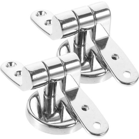Charnière de Siège Wc Réglable Acier Inoxydable et Abs Kit de Fixation Robuste avec Accessoires Remplacement pour Lunette Wc Frein de Chute Installation Facile sans Outils (1/5)