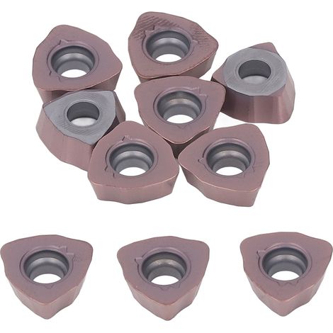 10 Stück bronzebeschichtete Hartmetall-Wendeschneidplatten, Wendeschneidplatten für CNC-Drehmaschinen, Hartmetall-Schneidwerkzeuge, 10er-Packung (1/5)