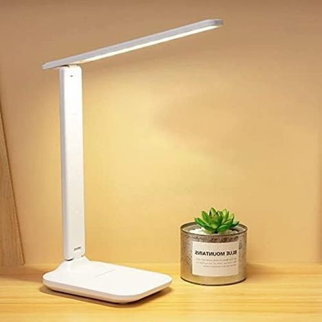 LED-Bürolampe mit variabler Intensität – taktiler Unterbrecher – 3 Farben und 10 leuchtende Lichter – Agréable Lamp de chevet pour les yeux – Für Büro, Vortrag (1/5)