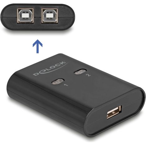 Delock Conmutador USB 2.0 de 2 PC a 1 dispositivo