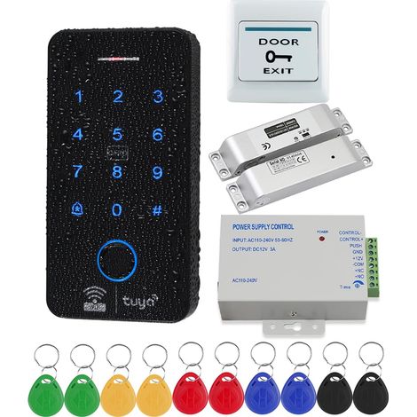 Système de sécurité Wi-FI, système de contrôle d'accès étanche IP68 avec Clavier, Alimentation 12 V CC, Interrupteur de Porte et verrou électrique. (1/5)