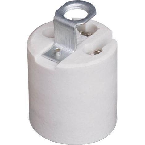 Portalámparas E27 cerámico gris