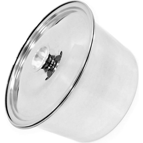 Bol d'assaisonnement rond en acier inoxydable, mélange de grand diamètre avec couvercle pour la fabrication de pâte à fouetter les œufs à l'huile (1/5)