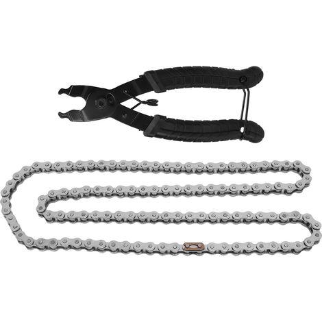 Chaîne de vélo 415H 110L avec dérive-chaîne motorisé, kit de chaîne pour moto tout-terrain, pit bike, moto, quad, tondeuse. (1/5)