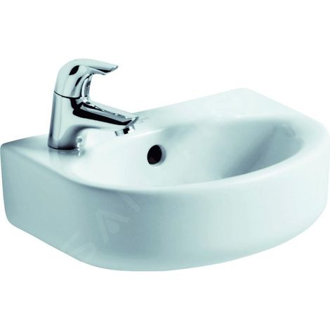 Ideal Standard Connect - Lavabo 350x155x260 mm, 1 ouverture pour mitigeur, avec déversoir, blanc E791201 (1/2)