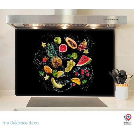 Fond de hotte : Bain de fruits 3 - Verre trempé - 90 cm - 60 cm (1/5)