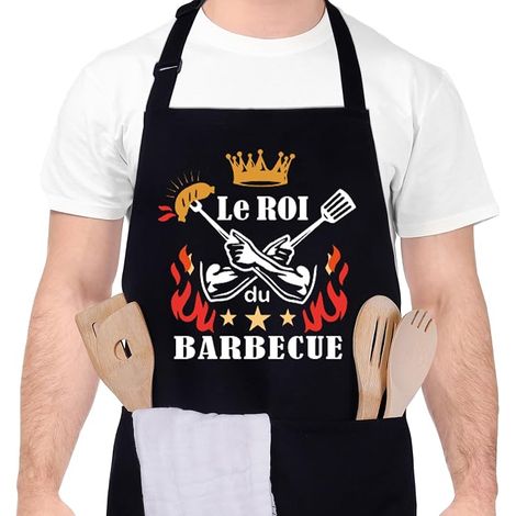 Tablier BBQ Homme « Le ROI du BARBECUE »