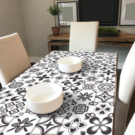 Stickers décoration Meuble - Sticker adhésif Cuisine Salon - 60 STICKERS CARREAUX DE CIMENT MEUBLE MAEVANA - 60stickers15x15cm (1/5)