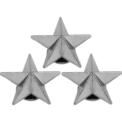 Lot de 50 rivets en alliage à 5 branches en forme d'étoile de 16 mm avec vis à fente de 4 mm pour la maroquinerie, l'habillement et la chapellerie, couleur canon de fusil (1/5)