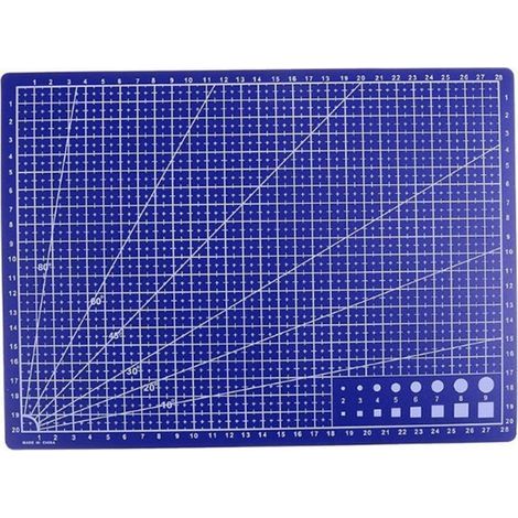Tagliere professionale in PVC autoriparante formato A4, ideale per patchwork, cucito, scrapbooking e hobby creativi, colore blu. (1/5)