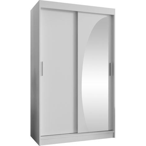 Armario Hartford 501, Blanco, 200x120x62cm, Puertas de armario: Correderas, Número de estantes: 0