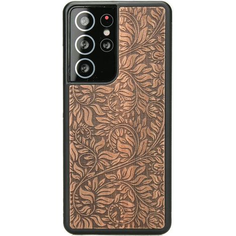 Coque en bois motif feuilles de pommier pour Samsung Galaxy S21 Ultra (1/3)