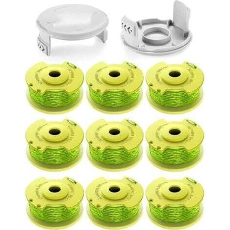 Suitable for RYOBI lawnmower accessories, AC80RL3/AC14HCA grass cutting head, grass cutting line (9 spools, 2 covers)