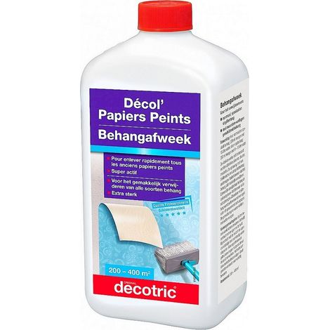 Décolle papiers peints concentré DECOTRIC Décol' rapidement tous type de papiers Conditionnement: 1 Litre