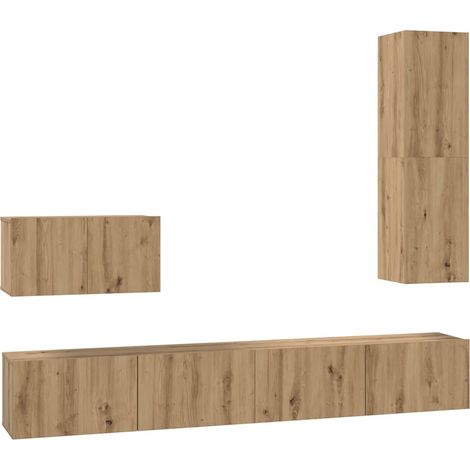 Maison Exclusive - Wand-TV-Schrank Wandmontiert 4 pcs Artisan-Eic