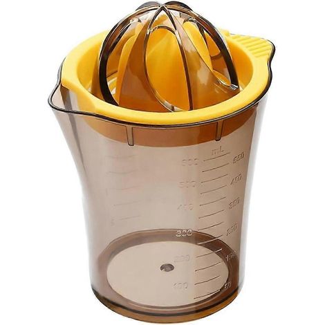 Presse-agrumes manuel en plastique de 600 ml avec verre doseur et gobelet pour fruits (oranges et citrons) (1/5)