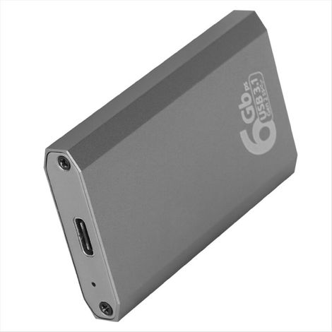 Geeignet für mSATA-zu-USB-3.1-Gen2-10-Gbit/s-Adaptergehäuse für interne SSDs mit USB-C-Anschlüssen.