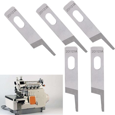 10 Lames de Rechange en Acier pour Machines à Coudre Professionnelles - Pièces Détachées 201121A (1/5)