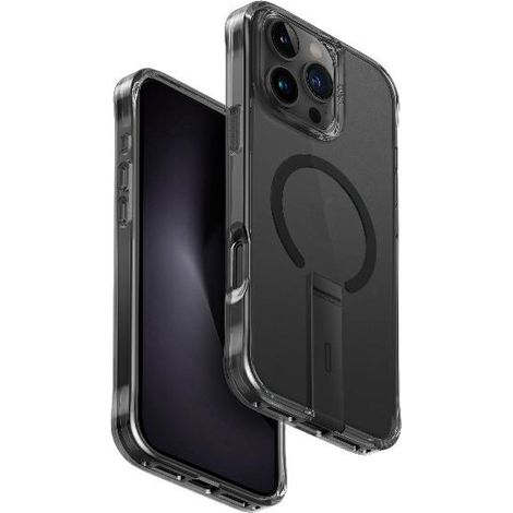 Funda UNIQ Eleva con soporte Vertica para iPhone 16 Pro Max de 6,9" en negro/negro carbón. (1/5)