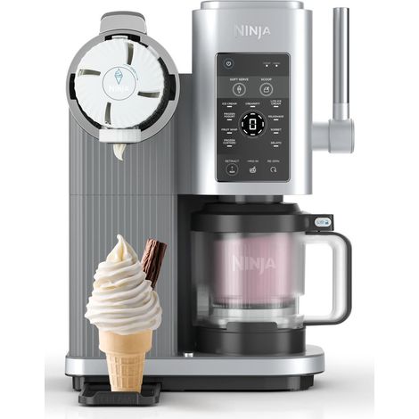 Ninja NC701EU máquina para helados 0,48 L 800 W Negro, Plata