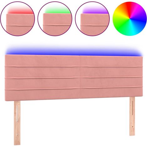 Maison Exclusive - Testiera a LED Rosa 144x5x78/88 cm in Velluto