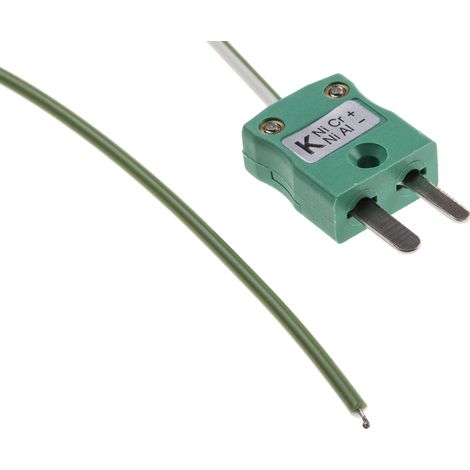 Thermocouple type K, +250°C max à Fiche mâle miniature ( Prix pour 1 )