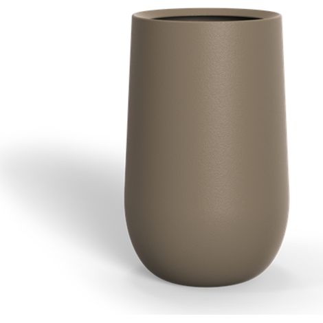 Adezz Lora Pflanzgefäß Fiberglas Pflanzkübel Blumenkübel 50x80 cm beigegrau