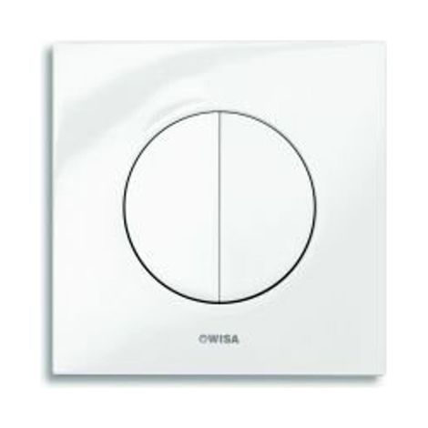 Wisa Maro Plaque de commande carré avec dualflush en plastique chrome mat (1/4)