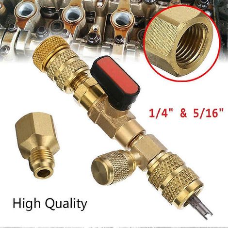 Outil de décollement et de retrait de noyau de valve pour CVC (1 pièce) - Double taille (5/16" et 1/4") - Outil d'installation et de retrait de noyau de valve à changement rapide (1/5)
