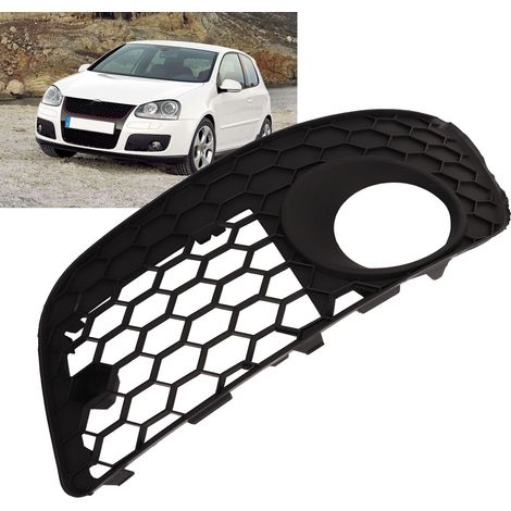 (T06) Der vordere linke Stoßfänger-Nebelscheinwerfergrill in Wabenform passt zum VOLKSWAGEN Golf Mk5 Gti/Gtd 2004-2008. (1/5)