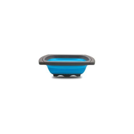 Passoire pliable extensible avec poignées, panier égouttoir de cuisine réutilisable – bleu (1/5)
