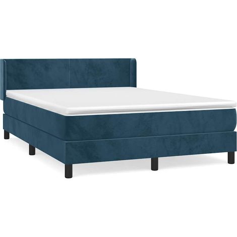 Maison Exclusive - Boxspringbett mit Matratze Dunkelblau 140x200 (1/5)