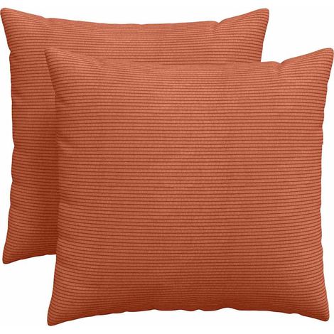 Maison Exclusive - Cojines de sofá 2 pcs Rojo Naranja 50 x 50 cm